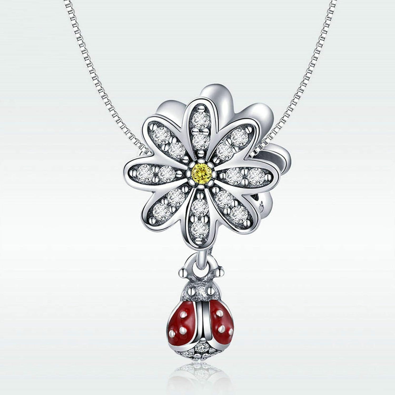 Rose Charm 925 Sterling Silver Flower Charm Heart Love Charm Anniversary Charm for Pandora Charm Bracelet - Image 5
