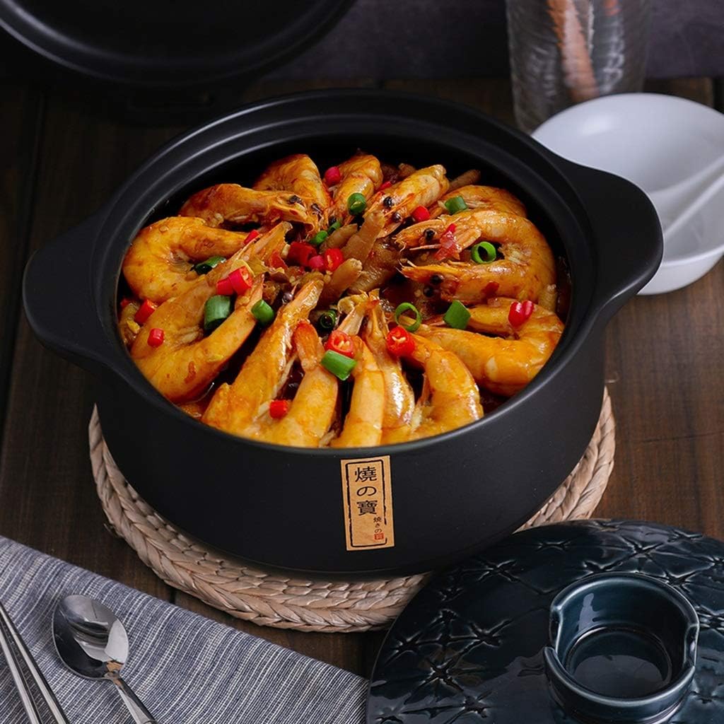 キャセロールディッシュセラミッククレイハンディポットダブルカバー