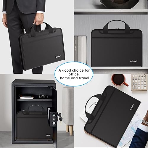 Miniatura 7 de ENGPOW Organizador de archivos de acordeón, carpeta de archivos expandible ignífuga con múltiples bolsillos, organizador de documentos de 13