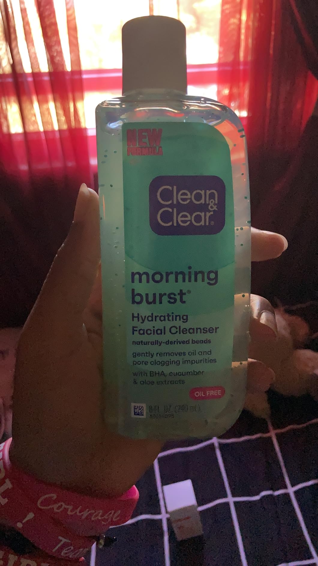 Kenvue Clean & Clear Morning Burst Hydrating Facial Cleanser with BHA, Cucumber & Aloe Extracts, Refreshing Face Wash for Soft, Smooth & Clear Skin, 8 fl. oz