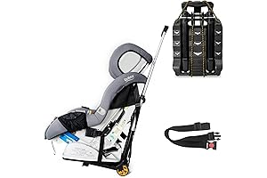 TORIBIO Car Seat Travel Cart: Effortless Airport Maneuvers with Buckle WeBBING