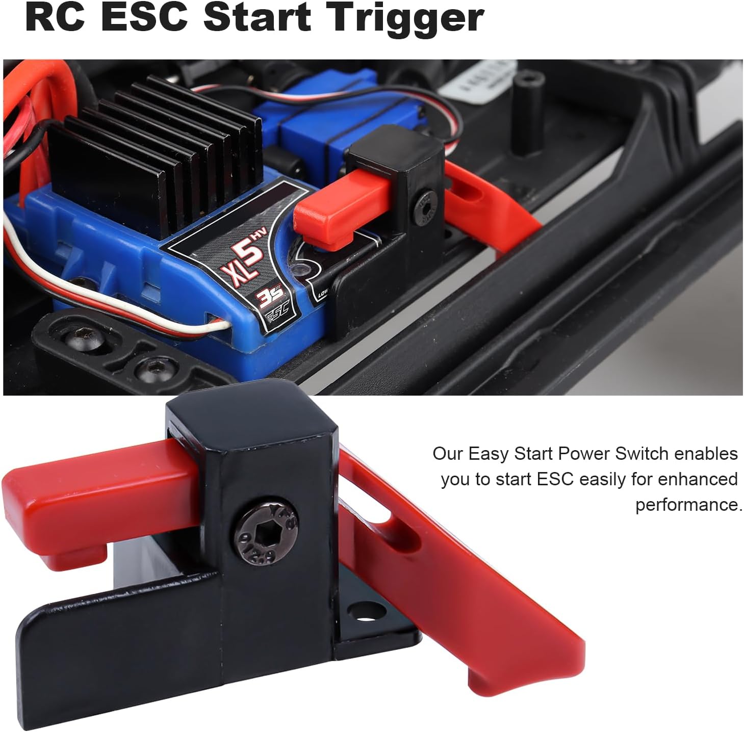 Hobbypark ESC Easy Start Trigger Power Switch for Traxxas TRX4 TRX-4 1/10 RC Trail Crawler Accessories