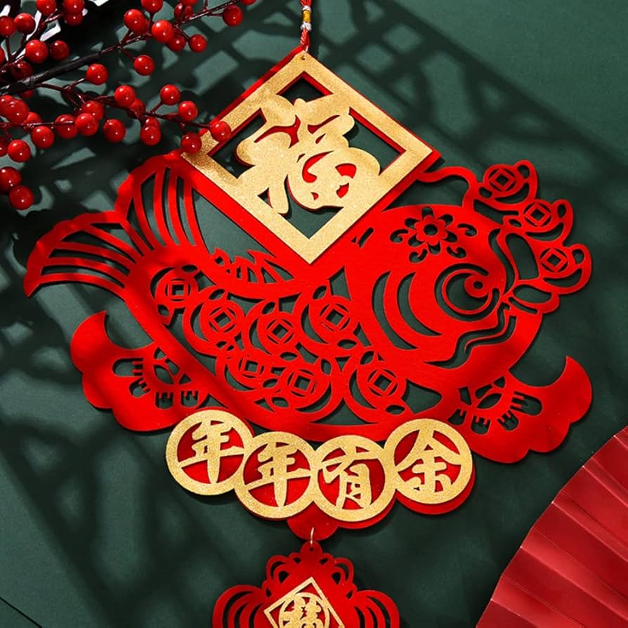 Amazon.co.jp: 春節 ペンダント お正月 お掛物 福 飾り 中国雑貨