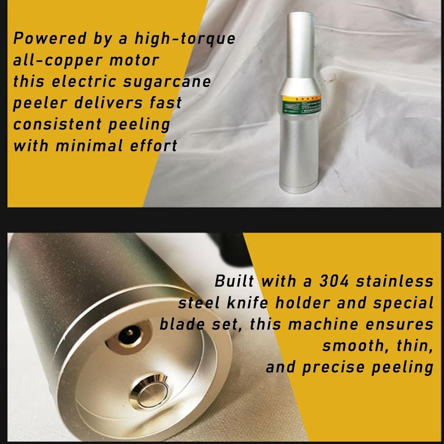 Máquina peladora automática de caña de azúcar, peladora eléctrica de acero inoxidable de 150 W para cocos, piñas, frutas, verduras