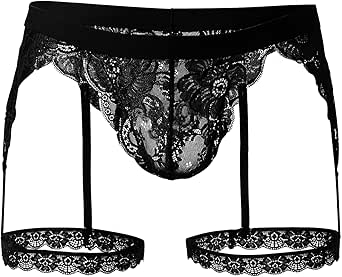 Amazon.com: GENEMEN Mens Sexy Lace Panties Sissy Lingerie Thongs with