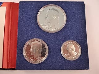 1976 S Proof Set Bicentennial Silver 3 Piece Proof Set in Original Packaging Mint State - coolthings.us