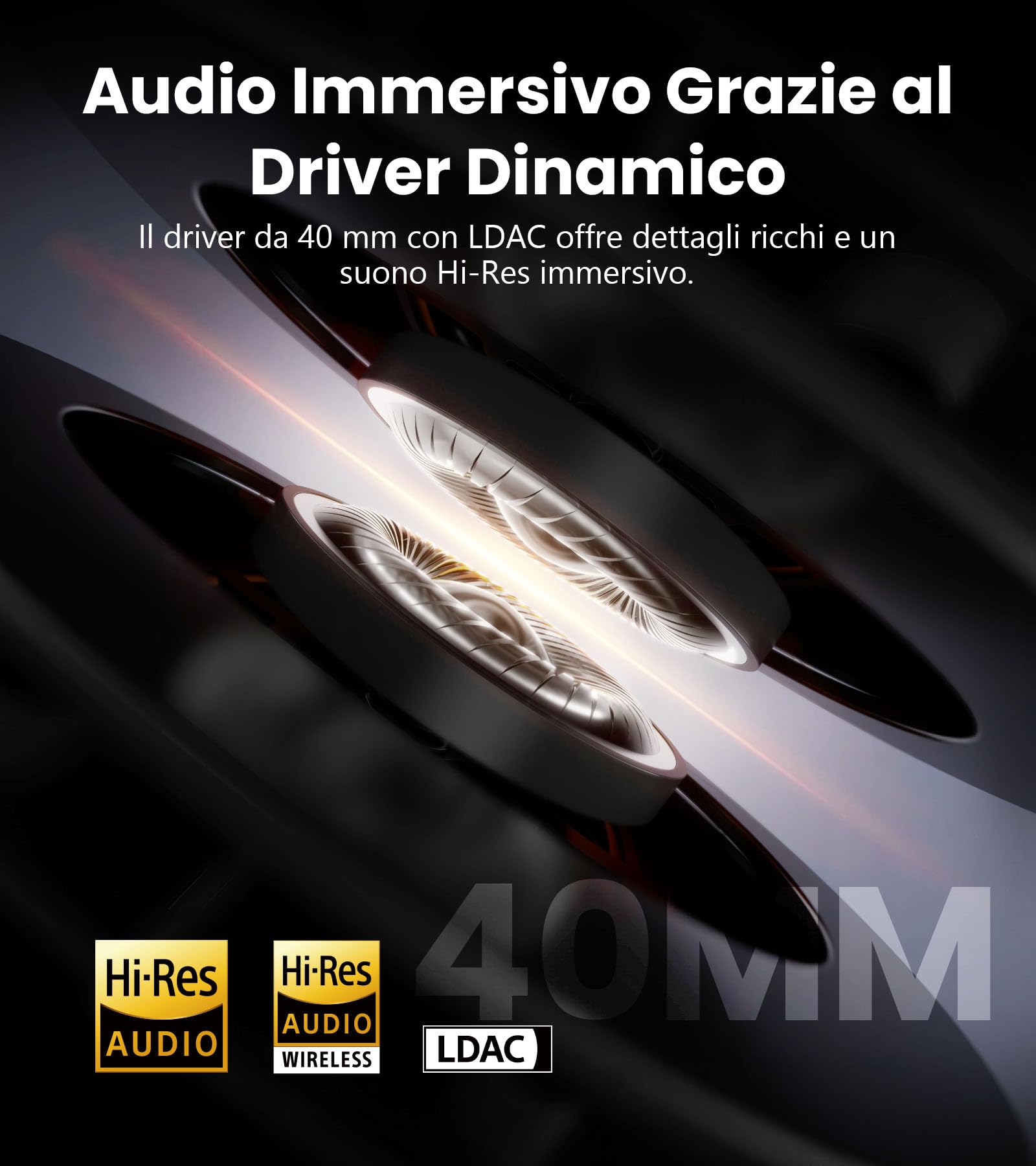 Orecchette Wireless Plus Gen 2 ANC -49 dB Navy Blue - Dettaglio