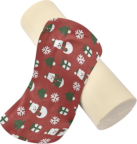 Miniatura 4 de JUNZAN Christmas Snowman Bolster Pillow Long Neck Roll Pillow with Cover Round Pillow Throw for Bolster Pillow Covers with Zipper Cylinder Pillows