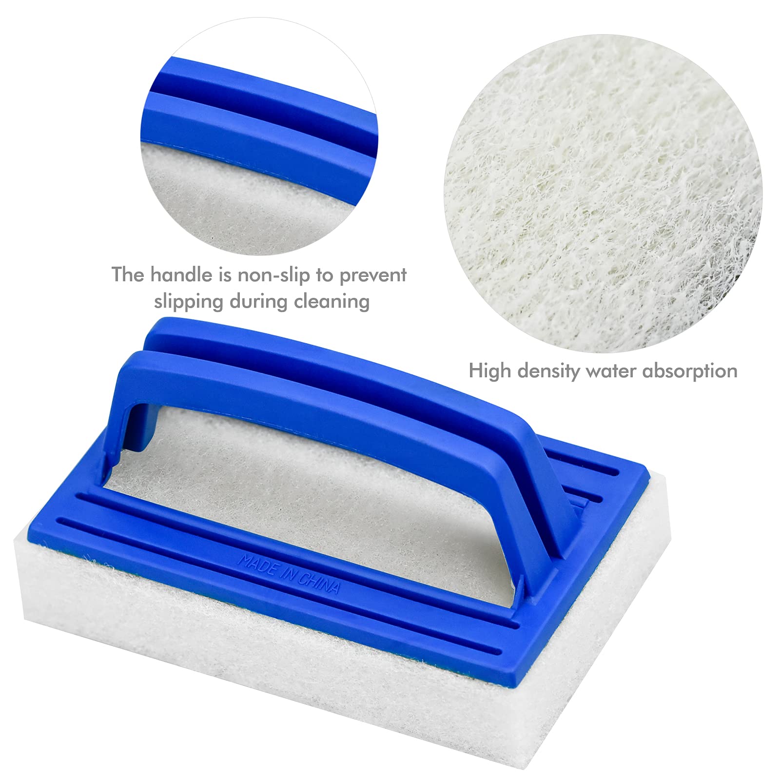 Spazzola spugna portatile per piscina, spazzola spugna resistente, per la pulizia di vasche, pareti e piastrelle della piscina | Leroy Merlin
