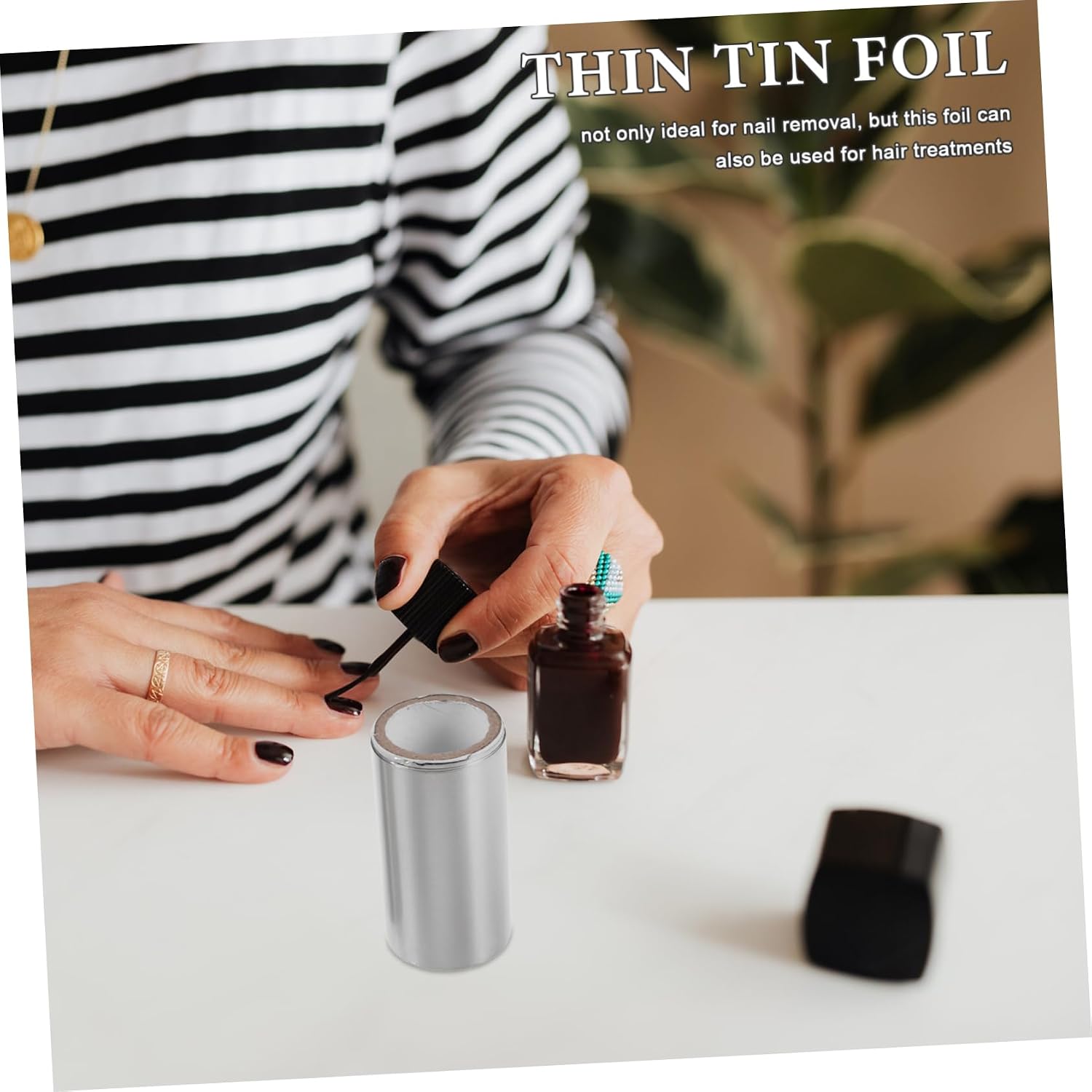 Nail Remover Foil Wraps Roll Non-Damaging Gel Polish Removal Tool for Home and Nail Salon Use Includes Cotton Pads for Easy Application