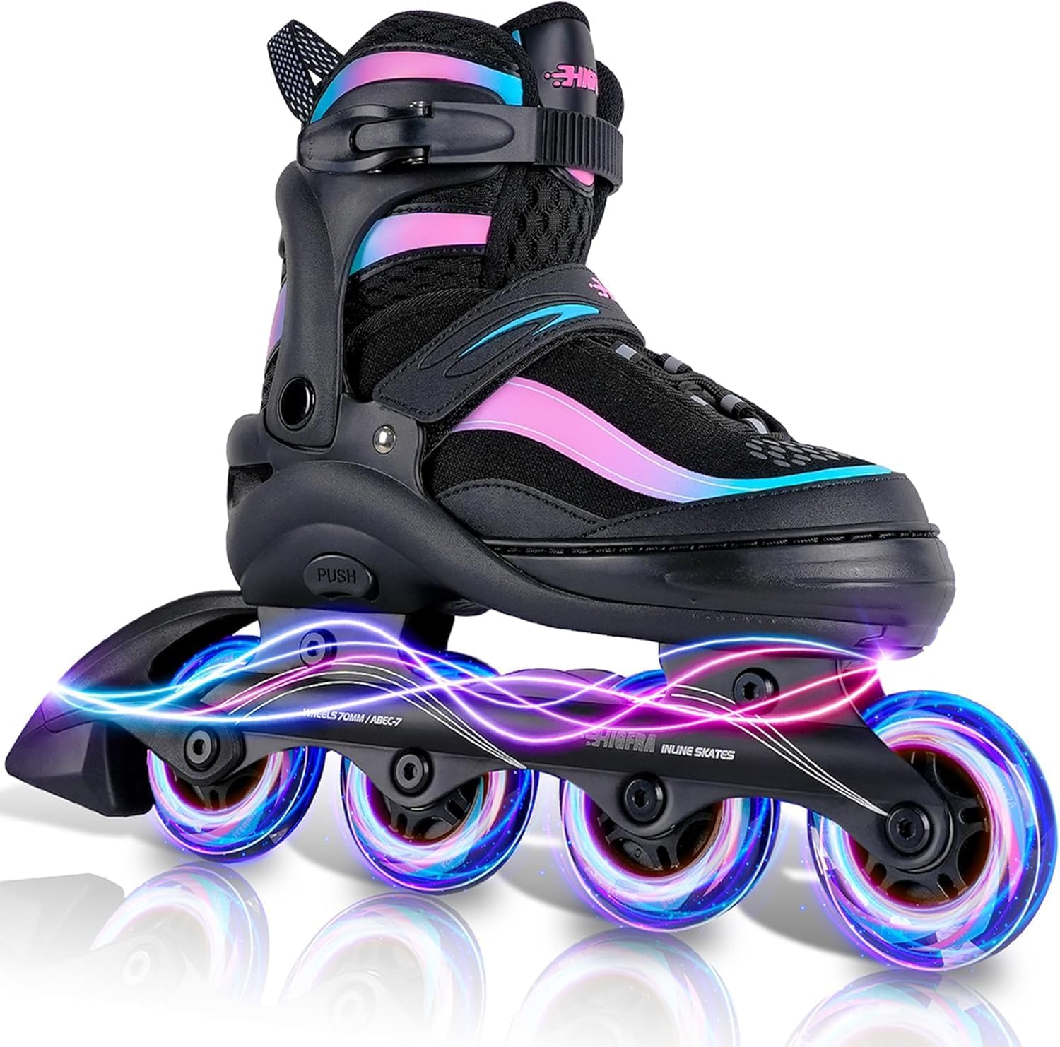 Adjustable Inline Skates for Kids Ages 4–12, Light Up Wheels, Beginner Roller Skates for Boys & Girls, Outdoor & Indoor Skating Gift