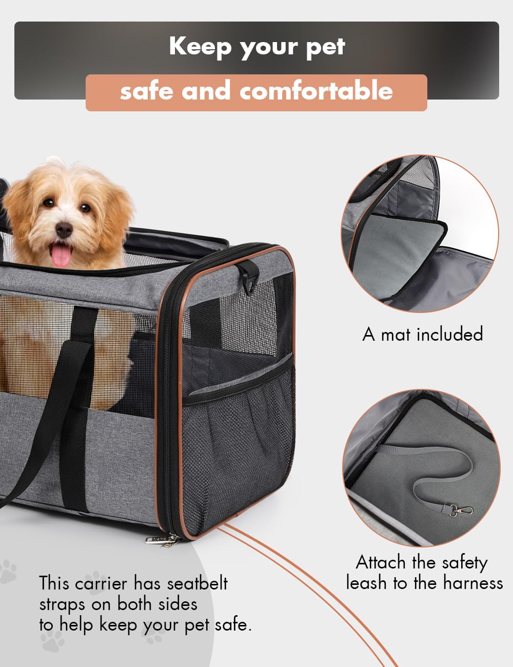 Lekespring Kattentransportboxtas Hondentransporttas voor Honden en