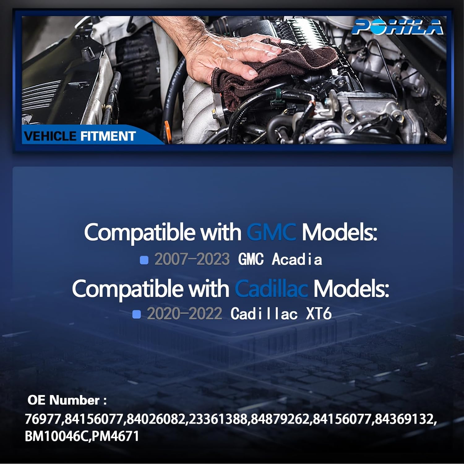 HVAC Heater Blower Motor with Fan Cage Compatible with GMC Acadia 2007-2023,Yukon 2007-2020,Cadillac XT6 2020-2022,CT6 2016-2020,Escalade/Tahoe 2007-2020 Replace 84026082, 84156077, 76977