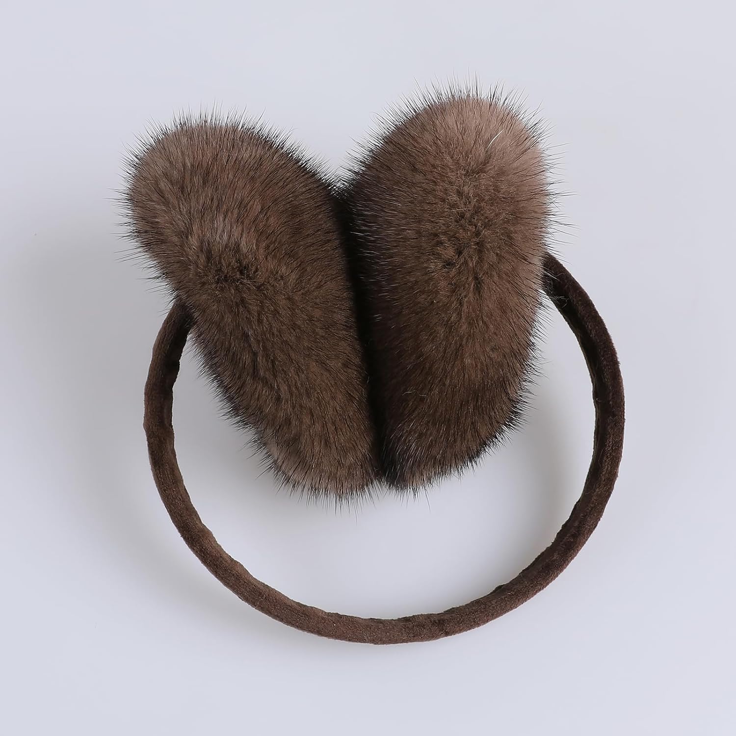 Unisex Real Mink Fur Earmuffs With Velvet Band Mens Womens Foldable Ear Warmer-Luxury Winter Fashion