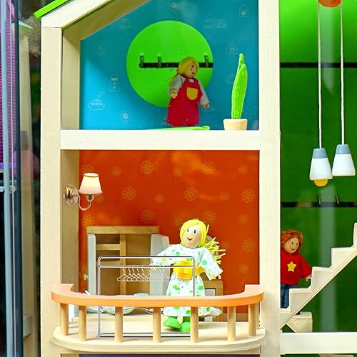 Miniatura 8 de NUOBESTY Perchero con 10 mini perchas de ropa, perchero de ropa en miniatura para vestimenta para armario, armario, casa de muñecas, accesorios de