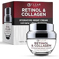 Vista 7 de Clear Beauty Hidratante facial con vitamina C y colágeno, crema de noche antienvejecimiento, hidrata, reafirma y suaviza durante la noche