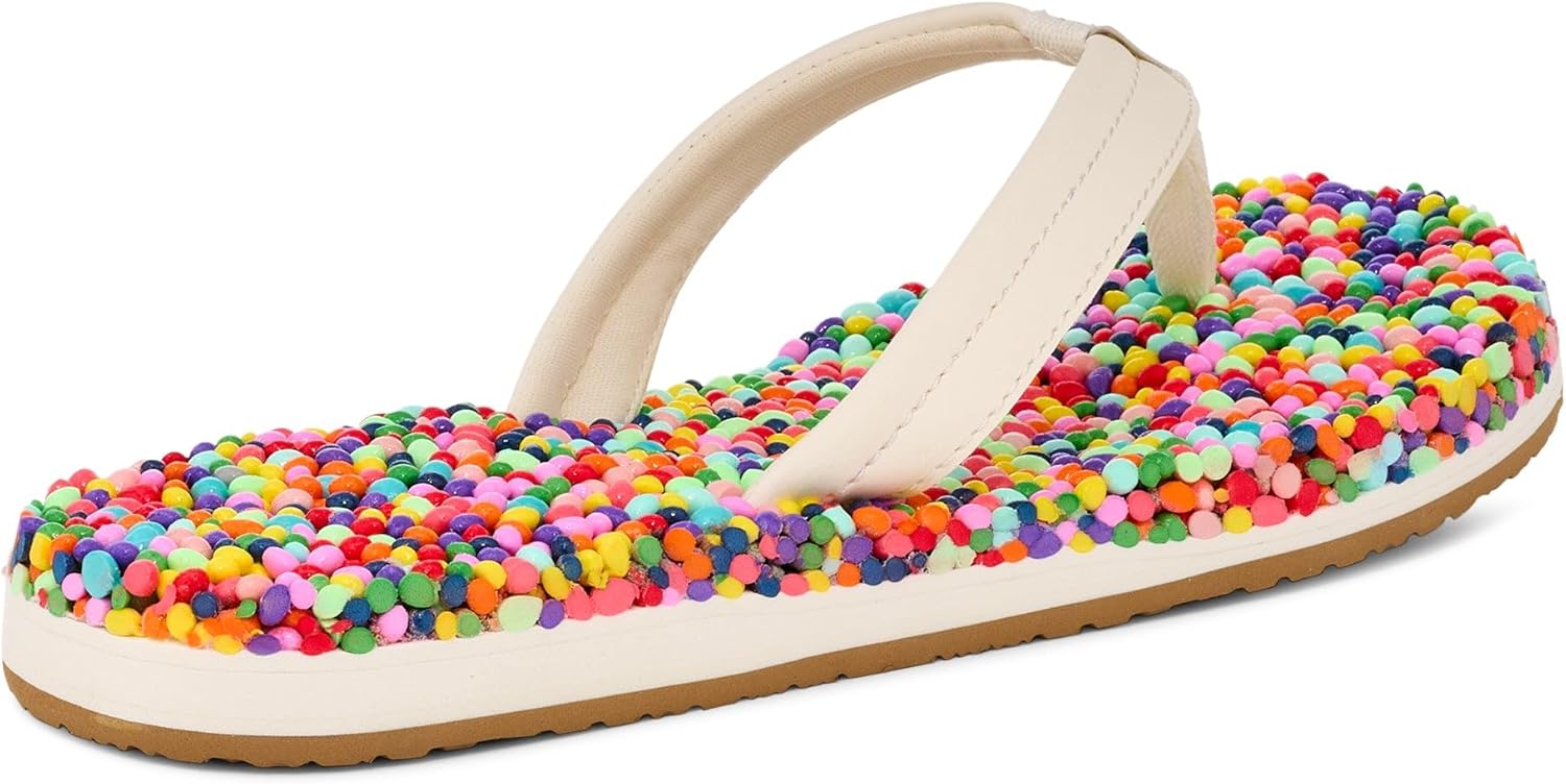 Sanuk Womens Bubblecush | Flip Flops for Women | Yoga Sandals For Women | Women's Beach Sandals | Comfort Footbed