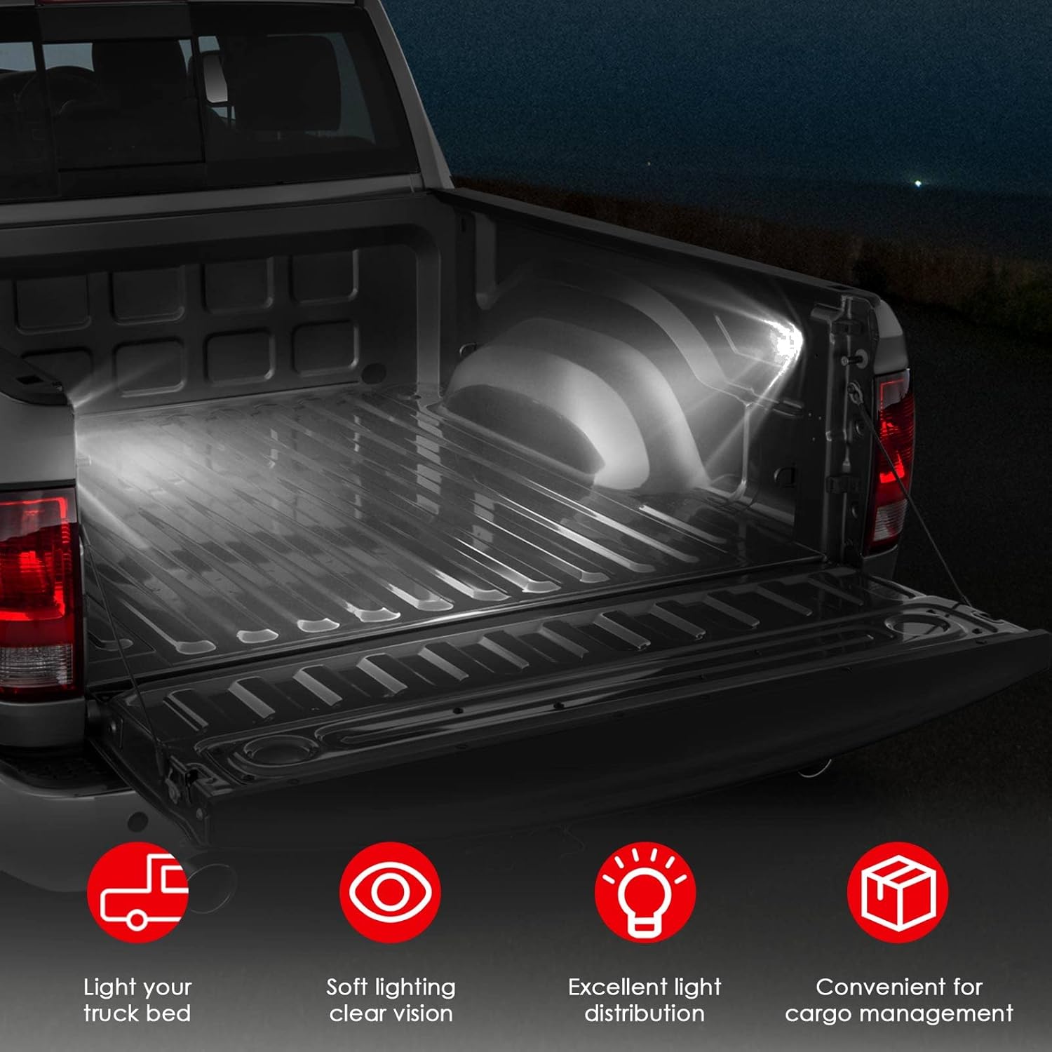 A-Premium LED Bed Light/Lighting Kit Compatible with Toyota Tacoma 2020 2021 & Newer, Truck LED Bed Light Trunk Bed Lighting Kit, Replace# PT857-35200, PT85735200