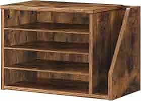 Organizer Scrivania Legno YMYNY - 3 Ripiani Regolabili, 34x23x31.5cm - Foto 4