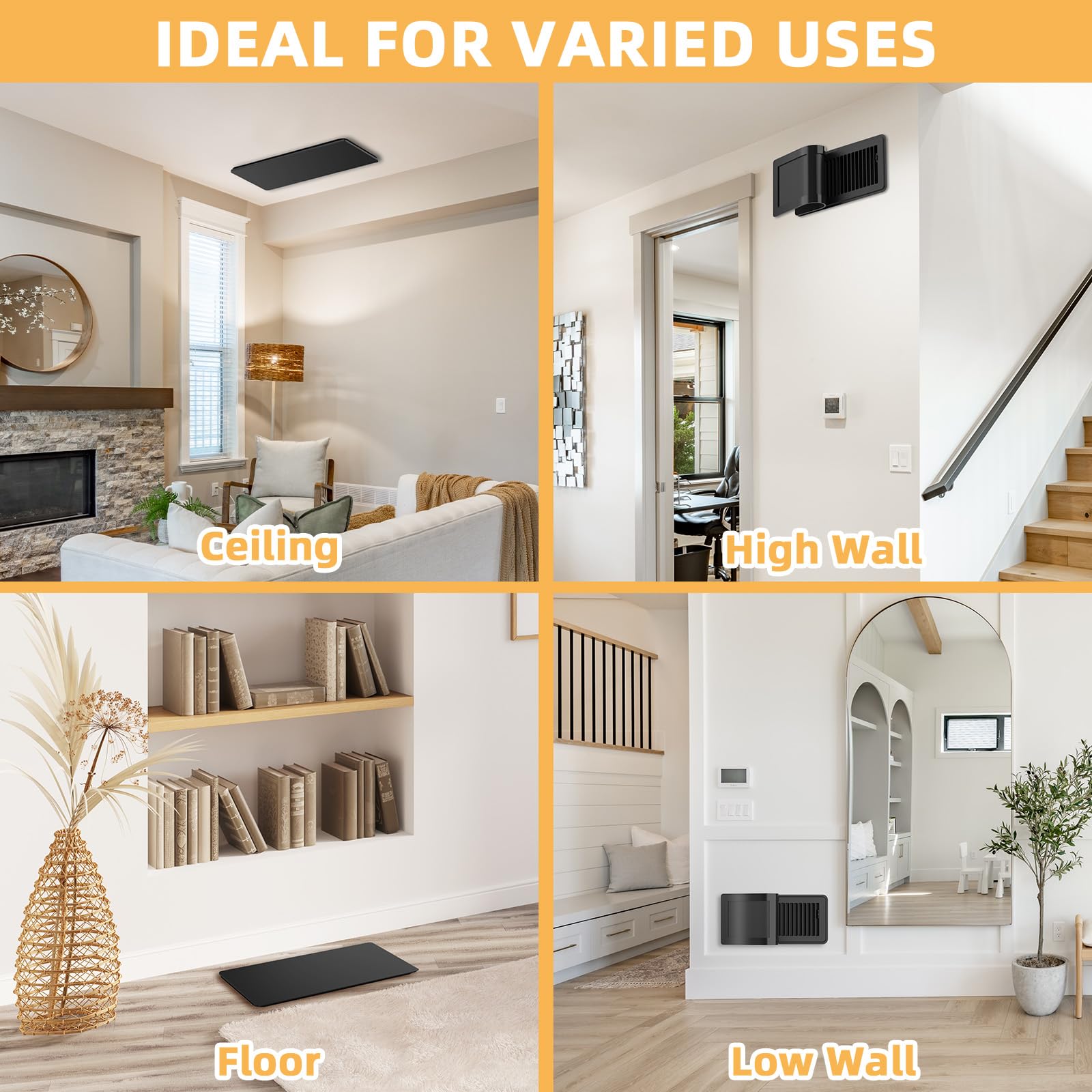 Cubiertas de ventilación magnéticas (paquete de 3) para sellado completo, 13.5 x 13.5 pulgadas para rejillas de ventilación del hogar, pared y techo, grosor mejorado para RV, HVAC y rejillas de