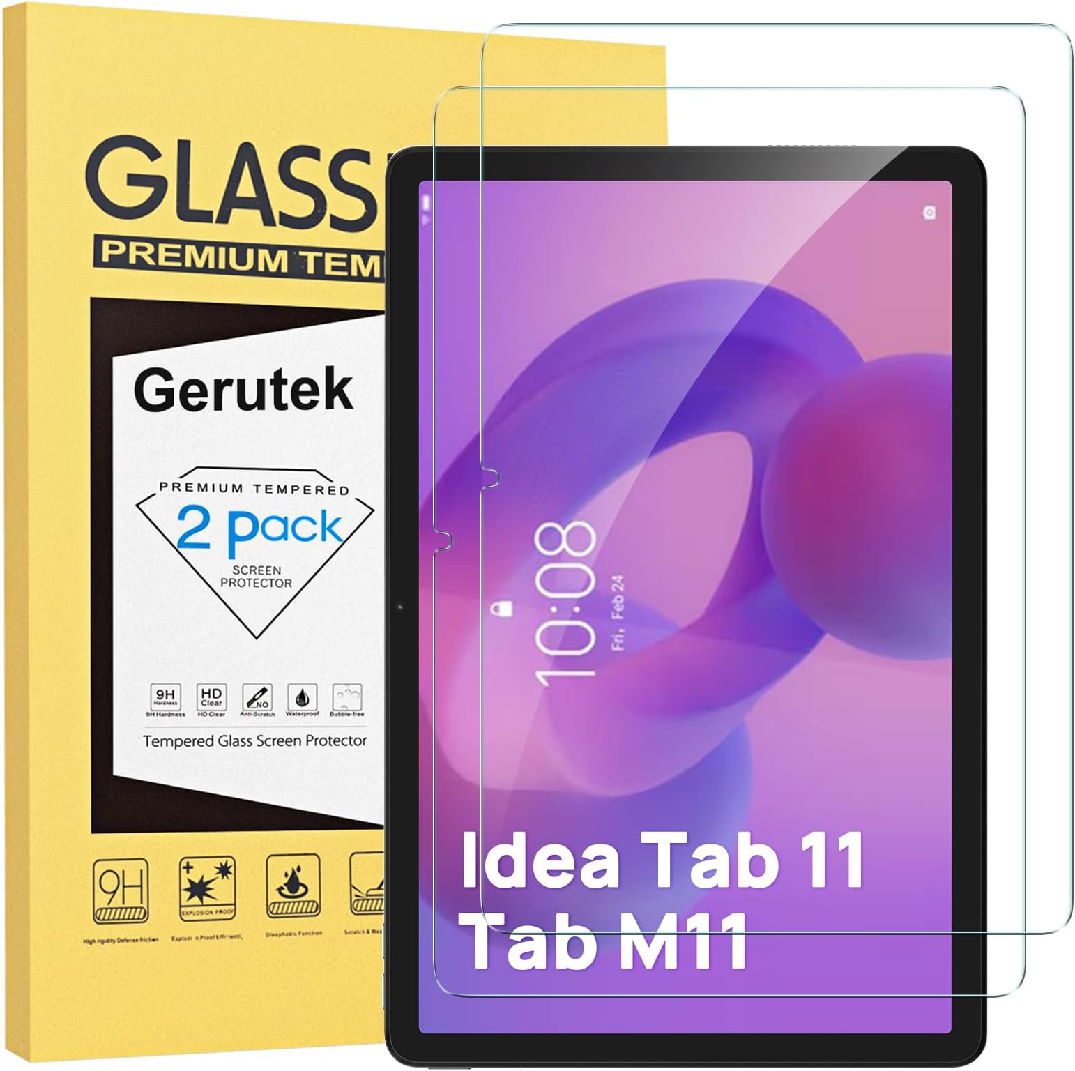 Screen Protector for Lenovo Tab M11/Tab K11 11 inch 2024/ Idea Tab 11" 2025,TB-330FU/TB-331FC Tempered Glass Film [Ultra Clear] [Anti Scratch] [Bubble-Free] [[9H] for Lenovo Idea Tab 11 2025