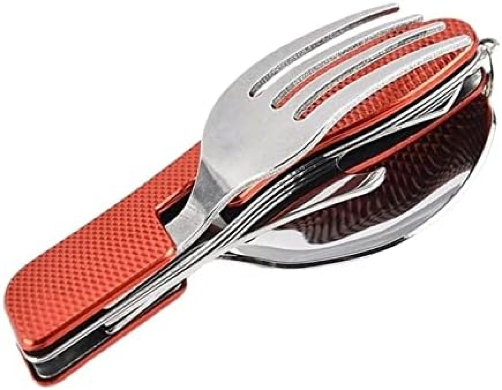 Cucharas pequeñas, multifuncional, portátil, plegable, cuchillo, tenedor, cuchara, Camping, deportes al aire libre, Picnic, mesa de viaje de acero inoxidable, gran oferta