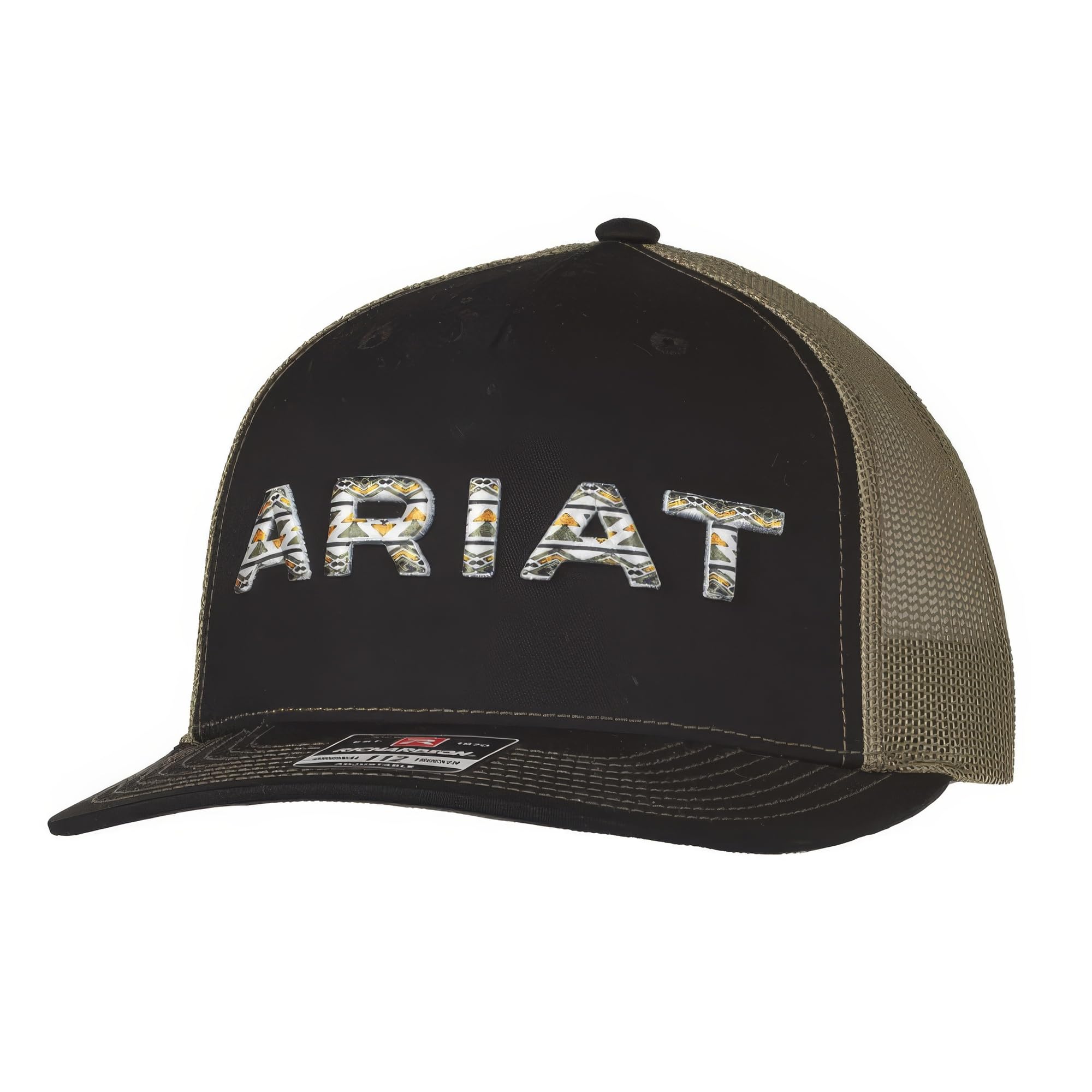 ARIAT Męska haftowana czapka typu Pop Up, czarny/zielony