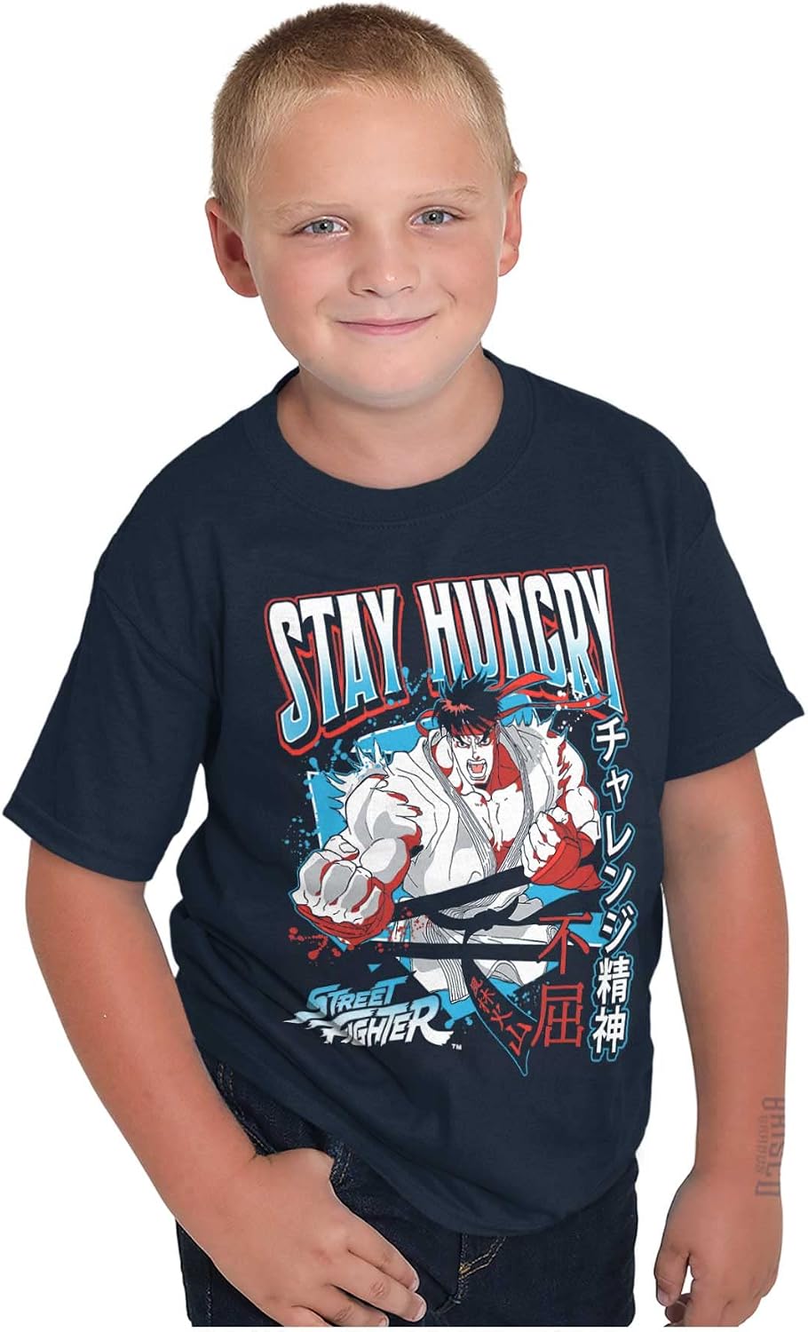 Street Fighter Ryu Stay Hungry Boys Kids T Shirt Tees Tops