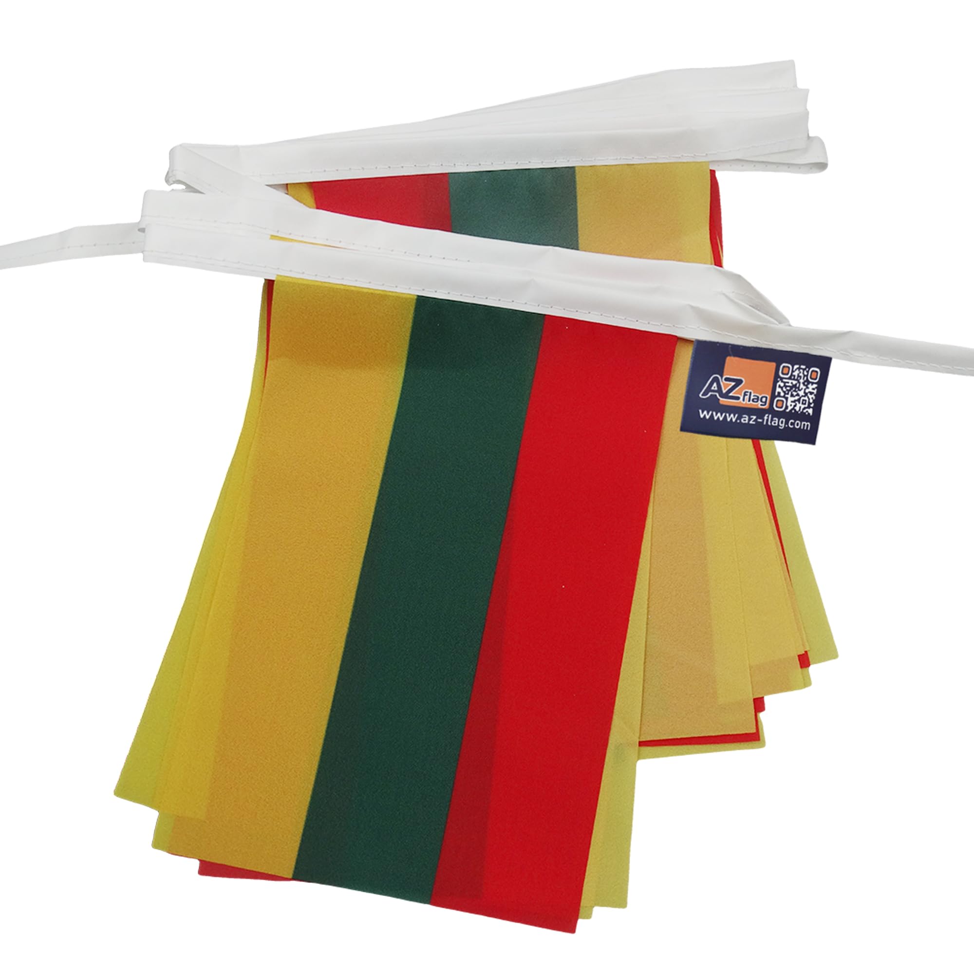 AZ FLAG Lithuania Bunting Flag, 20 Ft Garland with 20 Small Lithuanian Flags 8'' x 6'', 100% Polyester String Pennant, 6 meters — view 7