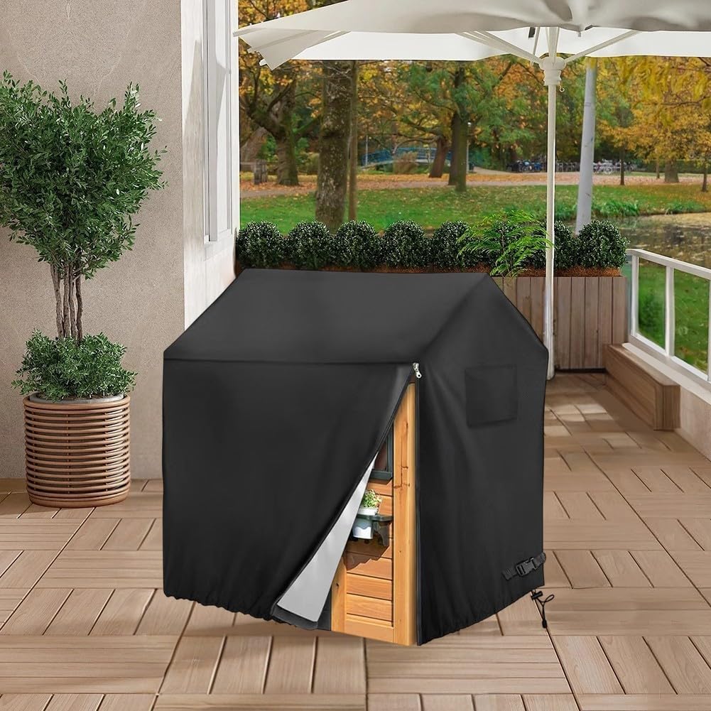 Housse de protection imperméable 210D pour enfants en bois - Protection contre la pluie, la neige, la poussière et les UV - 145 x 145 x 160 cm