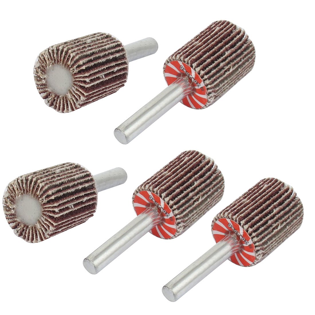 Aexit 5PCS 6mm Abrasives Dia Mounted drill hole 20mm Flap Wheel Disc Grinding Polishing Tool Model:10as287qo514