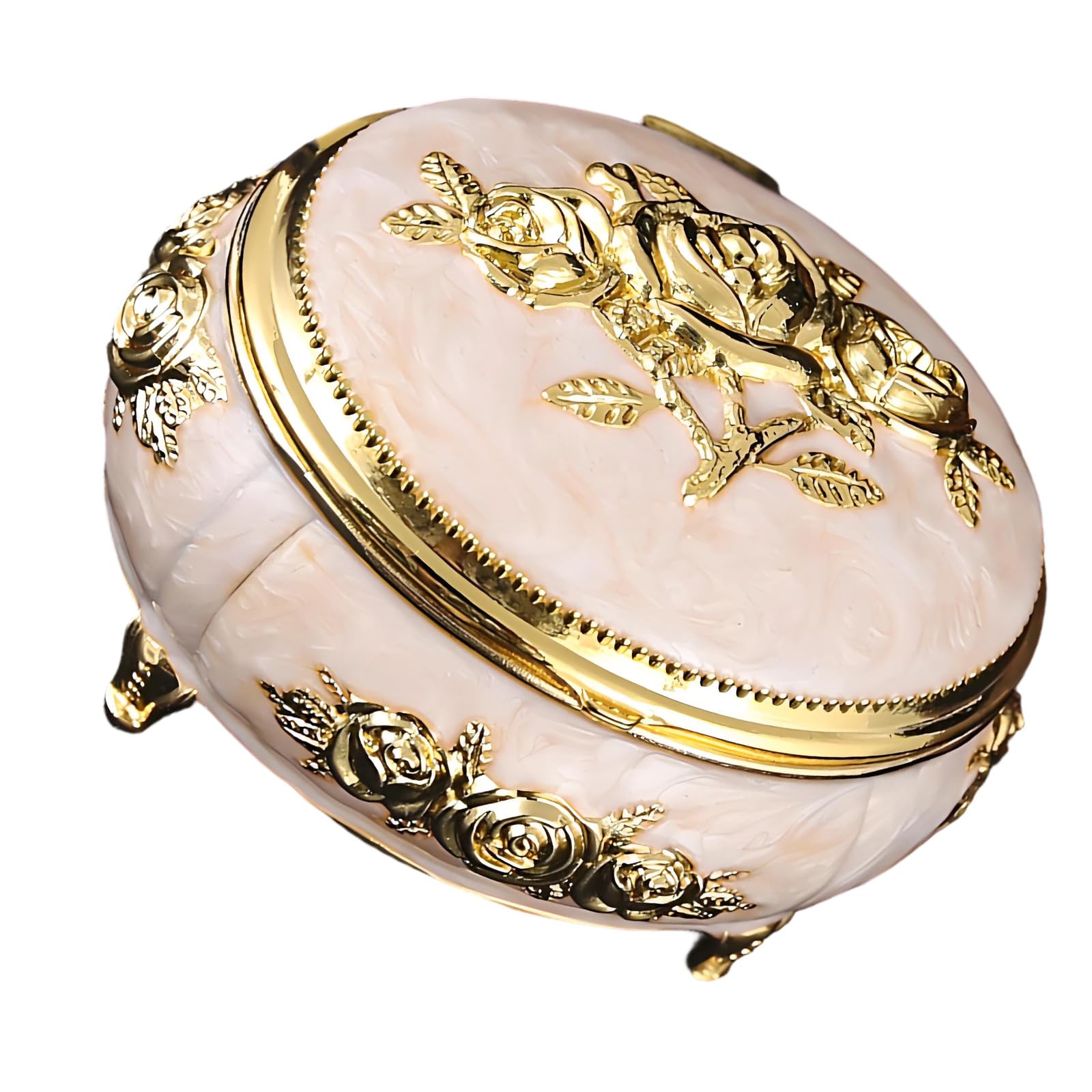 Jazuaiao Sophisticated European Collection Jewelry Box Constructed with Alloy for Secure Storage Elegant Storage