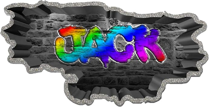 Custom Name Deep Concrete Border Graffiti Wall Decal - Personalized Vinyl Sticker MYS107-Small