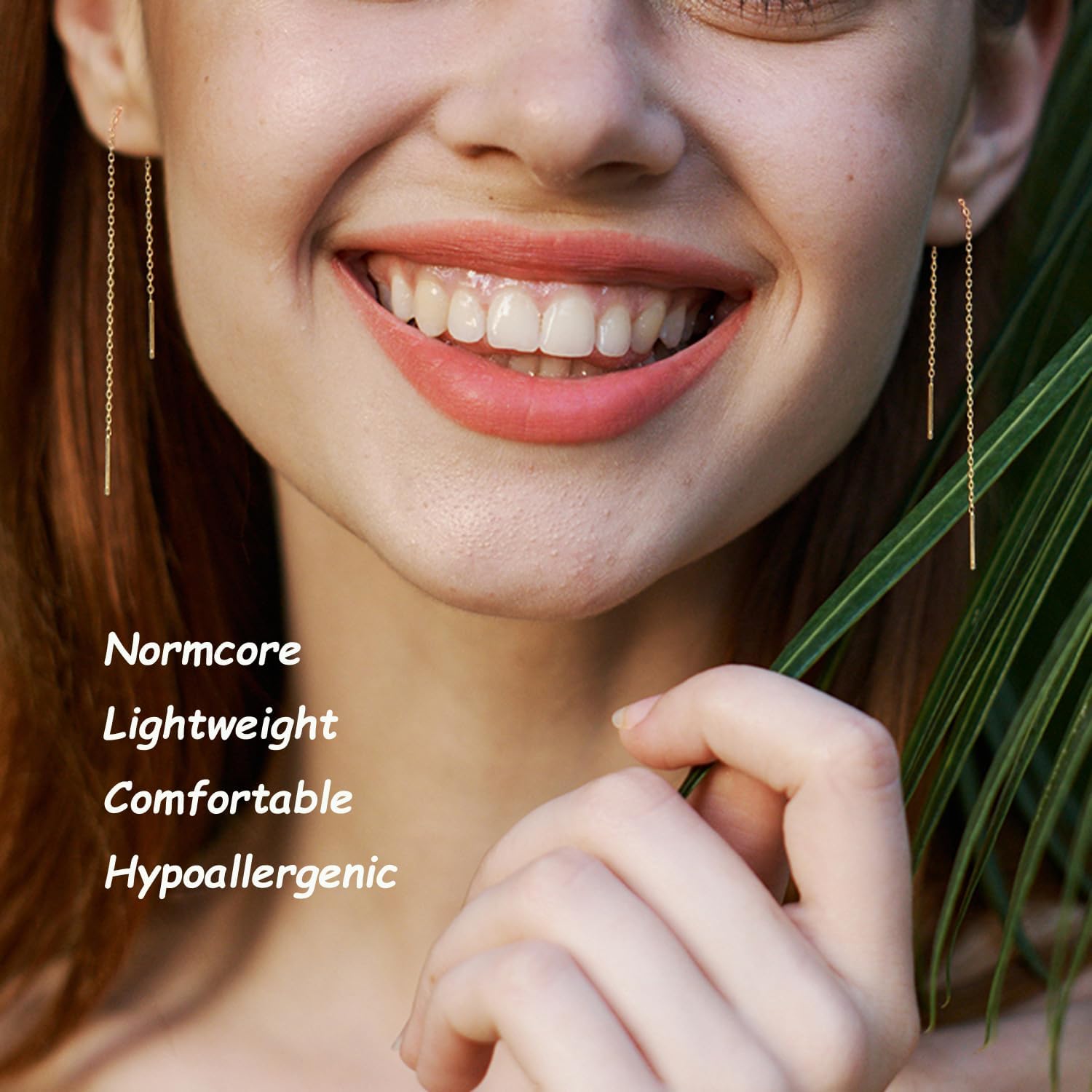 Sterling Silver Threader Chain Dangle Earrings,Versatile & Comfortable Hypoallergenic Silver Earrings 4.8 Inches - Image 2