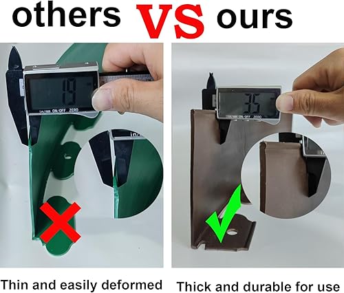 Miniatura 3 de Kit de bordes de paisaje, bordes de jardín de plástico de 20 pies con 25 estacas, bordes de césped de 4.5 pulgadas de alto para patio, césped, borde