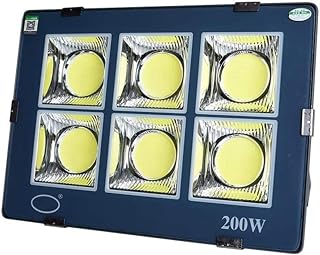 ZVALIEVYE Proyector de Bienvenida, Lámpara de Proyección de Ingeniería Impermeable de Alta Potencia, Foco para Patio Exterior Ip66/65, Luz de Trabajo Recargable/un Color/200 W