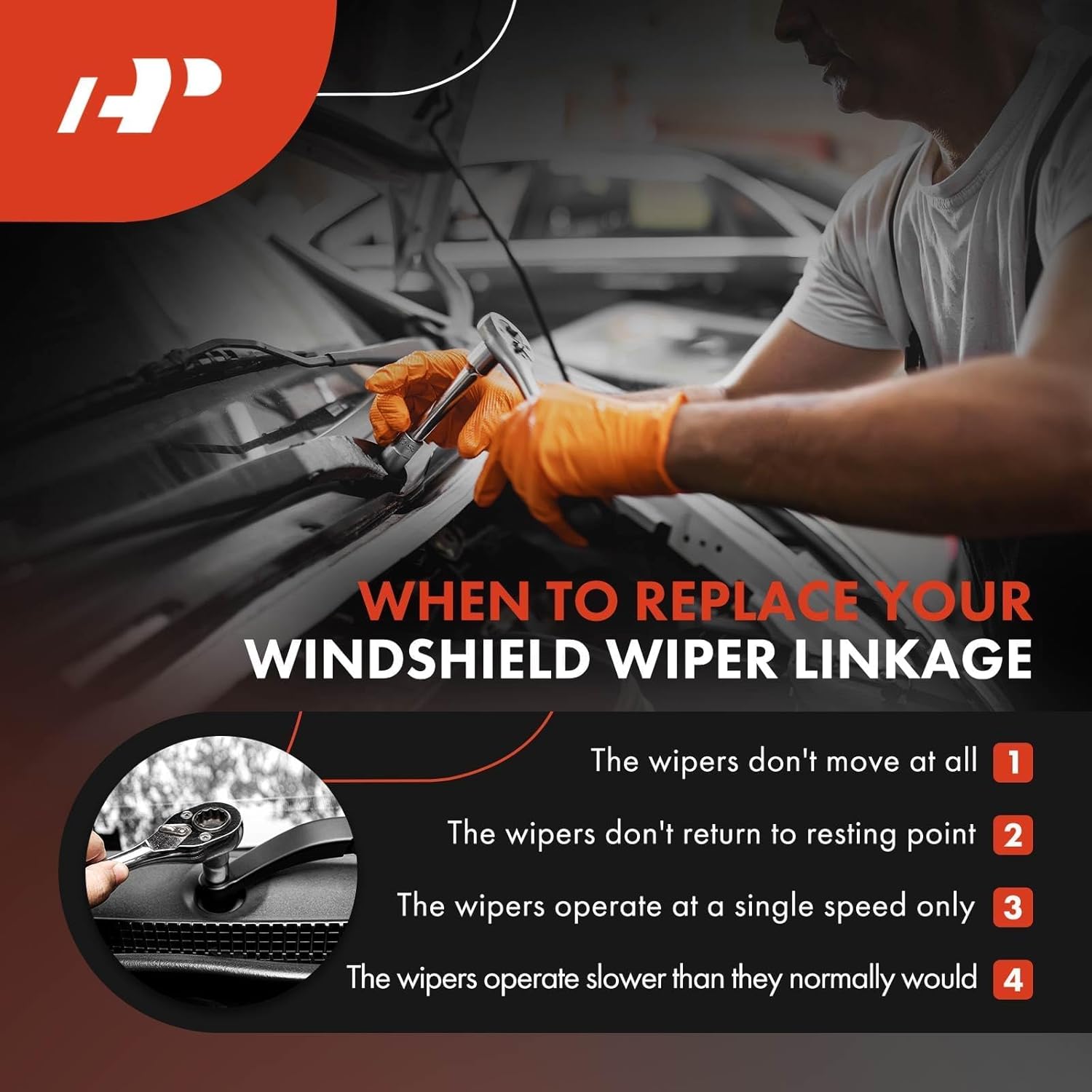 A-Premium Front Windshield Wiper Transmission Linkage Assembly Compatible with Chevrolet Malibu 2008-2012 & Pontiac G6 2005-2010 & Saturn Aura 2007-2009