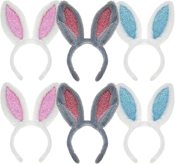 Luxurious Easter Bunny Ears Headband Cute Plush Rabbit Ears for Kids Adult Cosplay Birthday Party Supplies