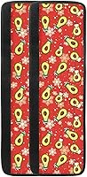 Vista 2 de Juego de 2 fundas para manija de puerta de refrigerador con estampado de copos de nieve de aguacate, protector de manija de puerta de cocina lavable