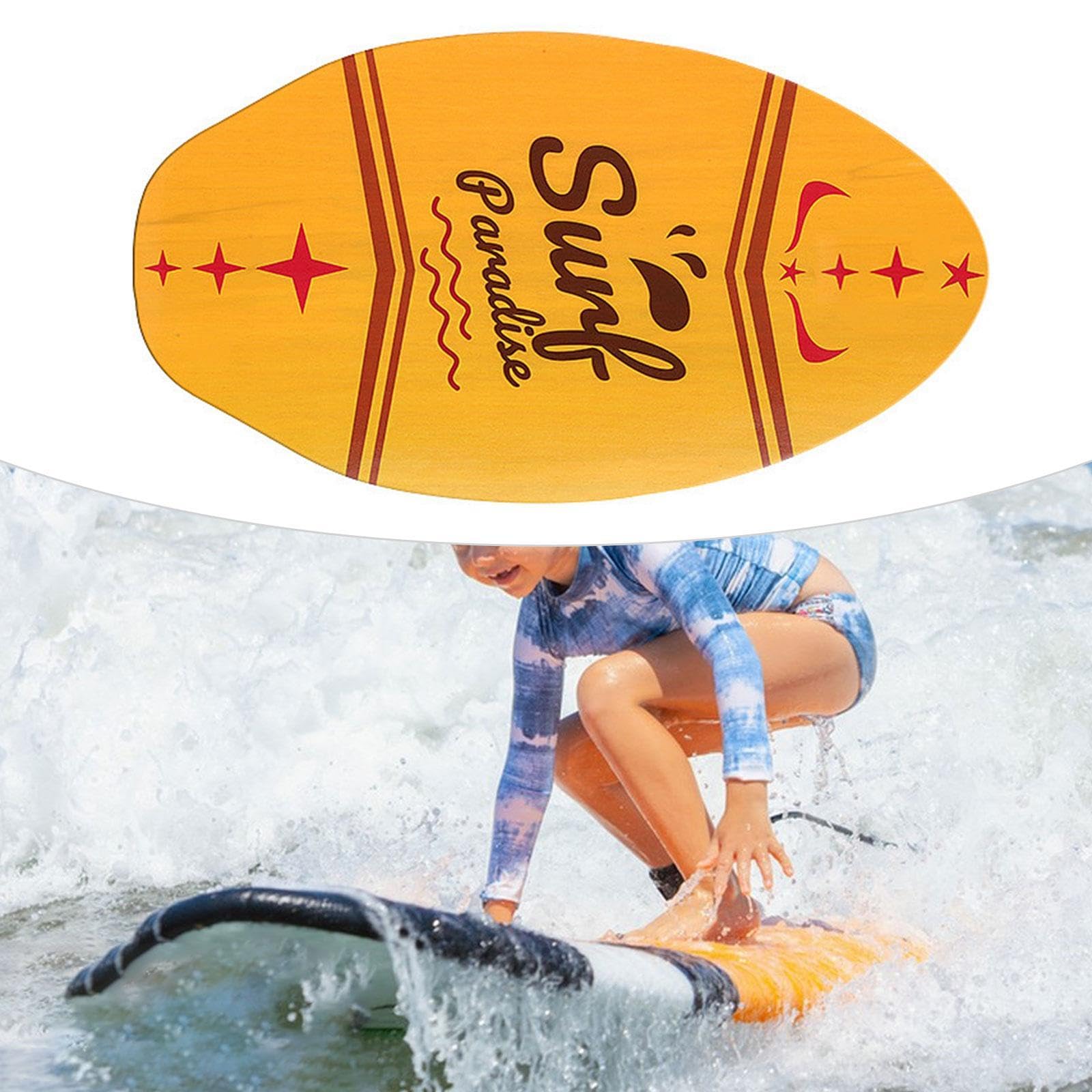 Professionelles Skimboard Aus Holz Hochglanzbeschichtet Leichtes Bodyboard für Kinder Erwachsene für Sand Wassersport