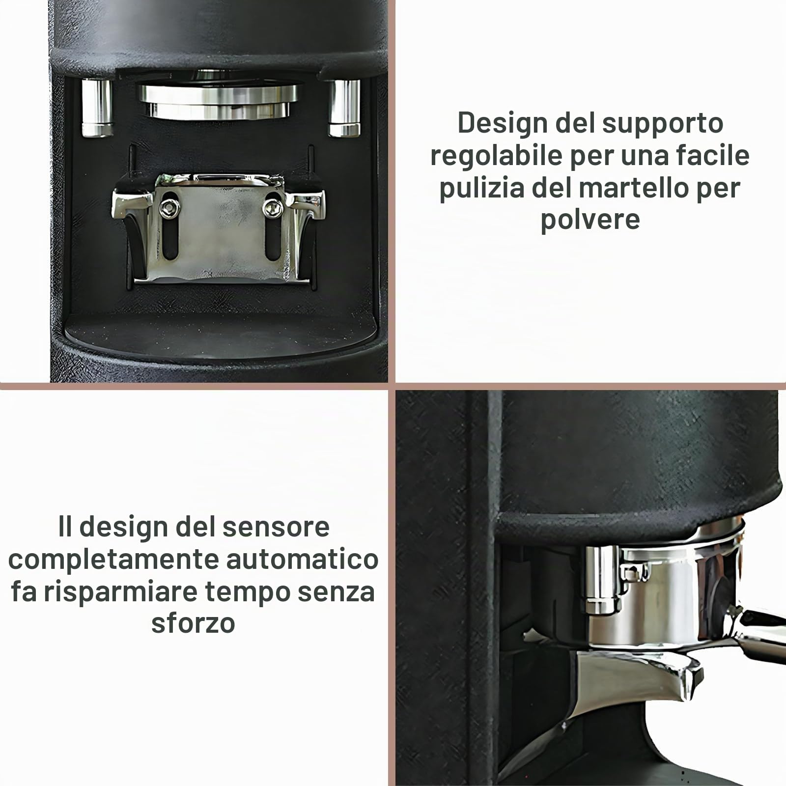 SHAHRYAR Pressino Automatico per caffè con Pressino 58 Mm,Antiaderente Professionale, Pressino Elettrico Professionale,Pressino per caffè Espresso Professionale Black-plainweave