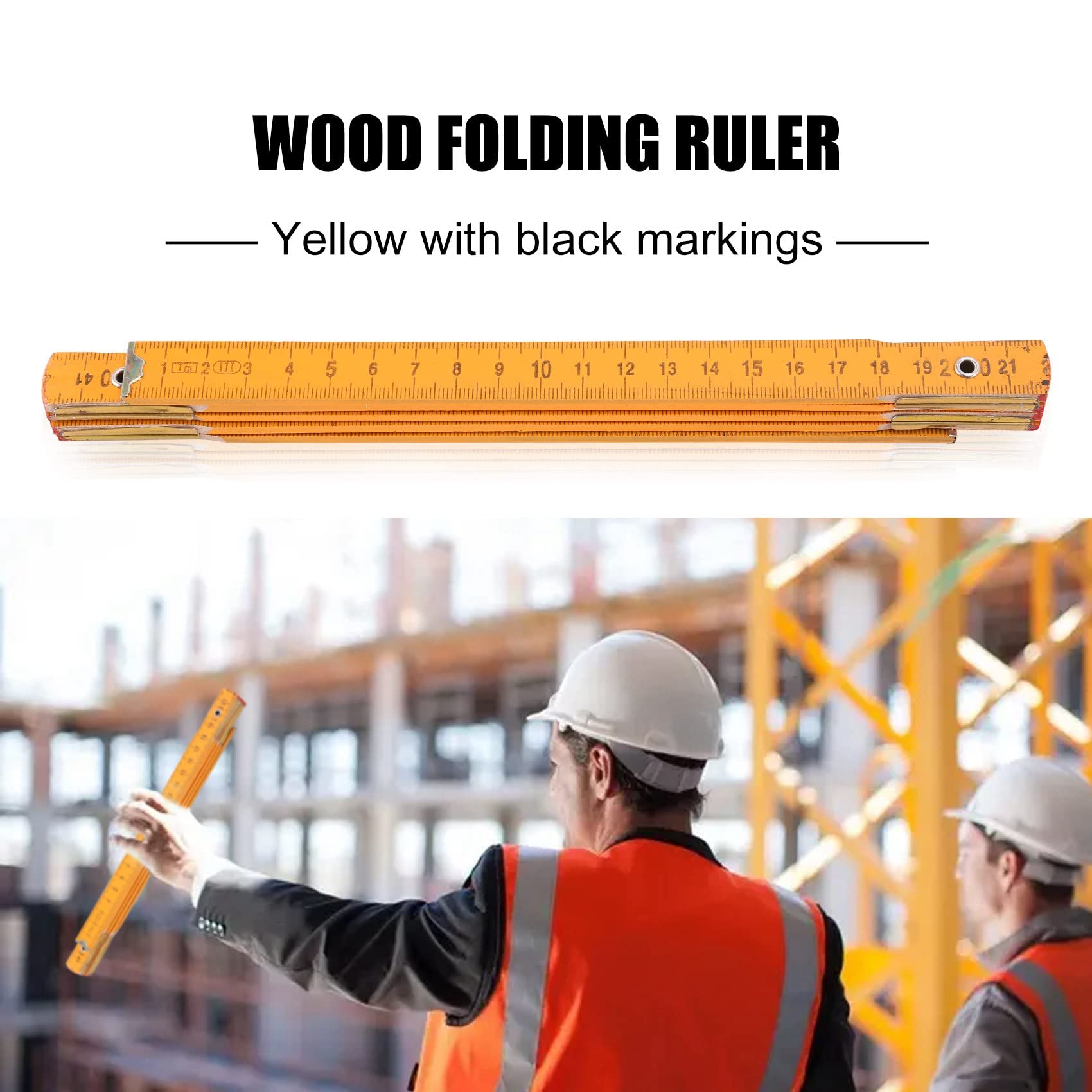 Règle Pliante De Charpentier 1 Mètre En Bois - Portable, Pliable, Marque SODIAL