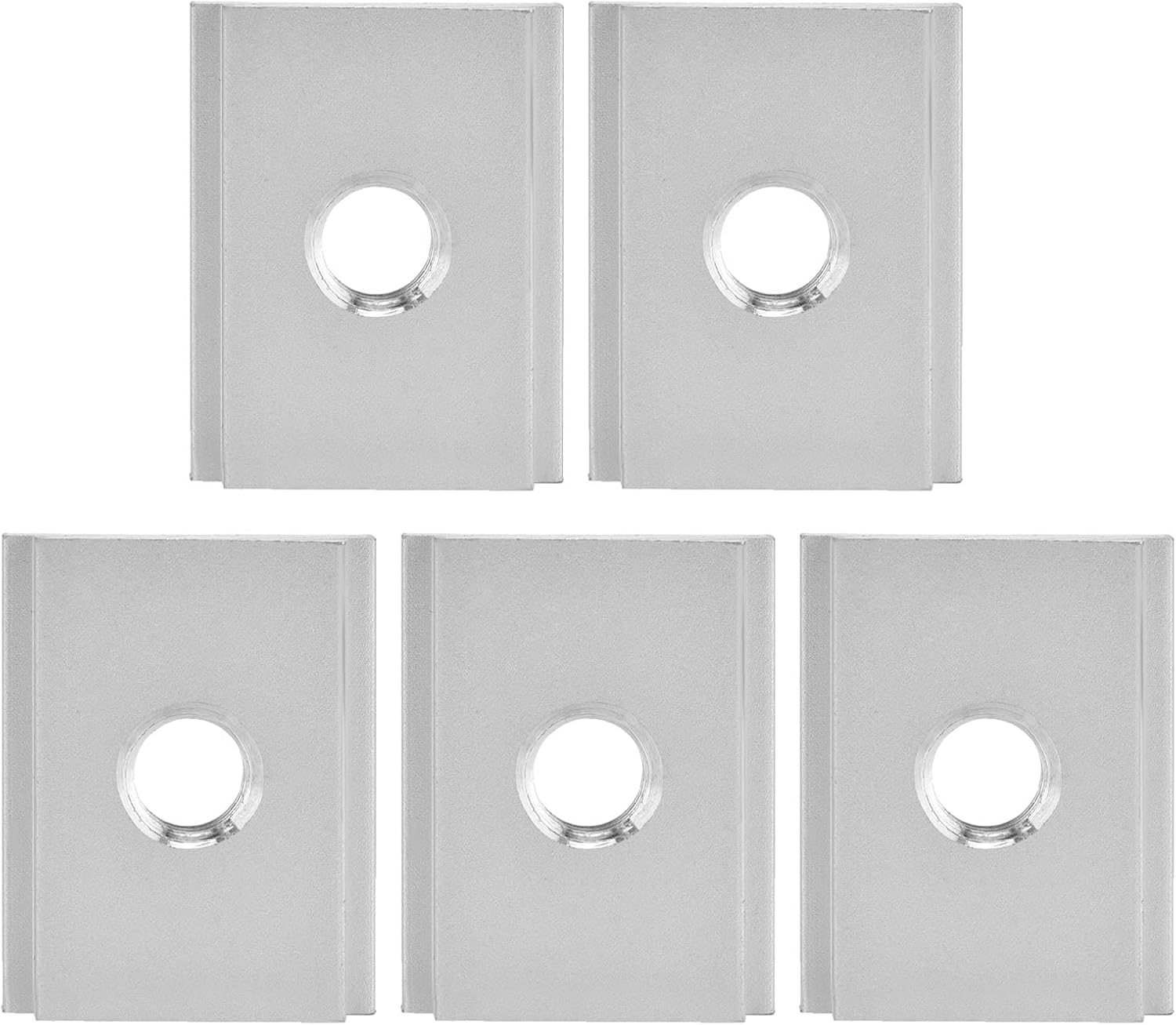 5 Pcs Aluminum Alloy Woodworking Slider Flat Components for Precise Size and Durability in Projects (M6)