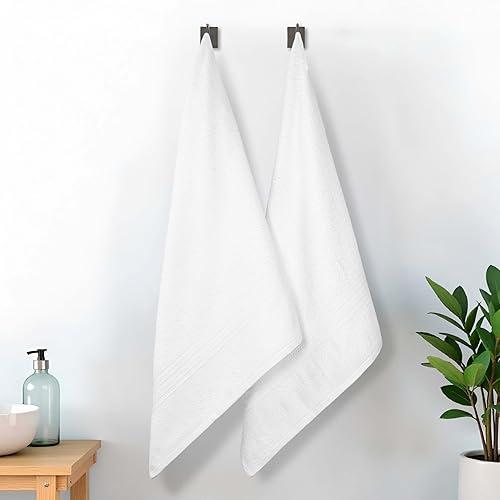 Miniatura 3 de Superior Juego de 2 toallas de baño de algodón ecológico, toallas de gran tamaño para adultos y niños, toallas corporales para ducha, baño, secado