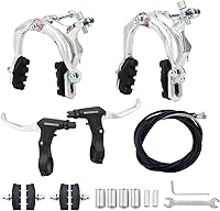 Vista 7 de WEEROCK Bike Calip Brake Set Front and Rear C Brake Set, Rim Brake Set with Aluminium Alloy Brake levers, Bike Cables for Kids Bike, Child Bike