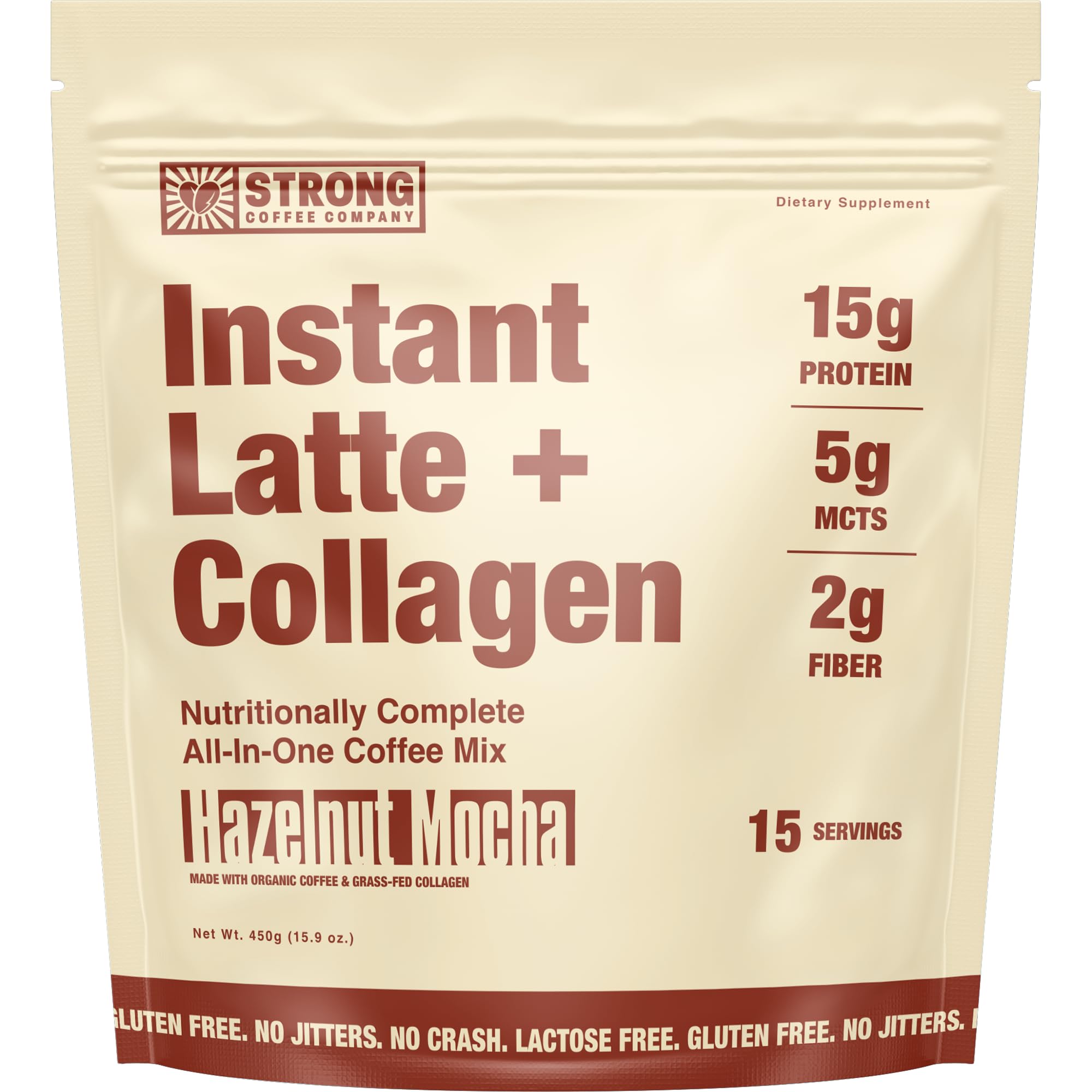 Amazon.com: STRONG Coffee Co. Hazelnut Instant Latte | Organic