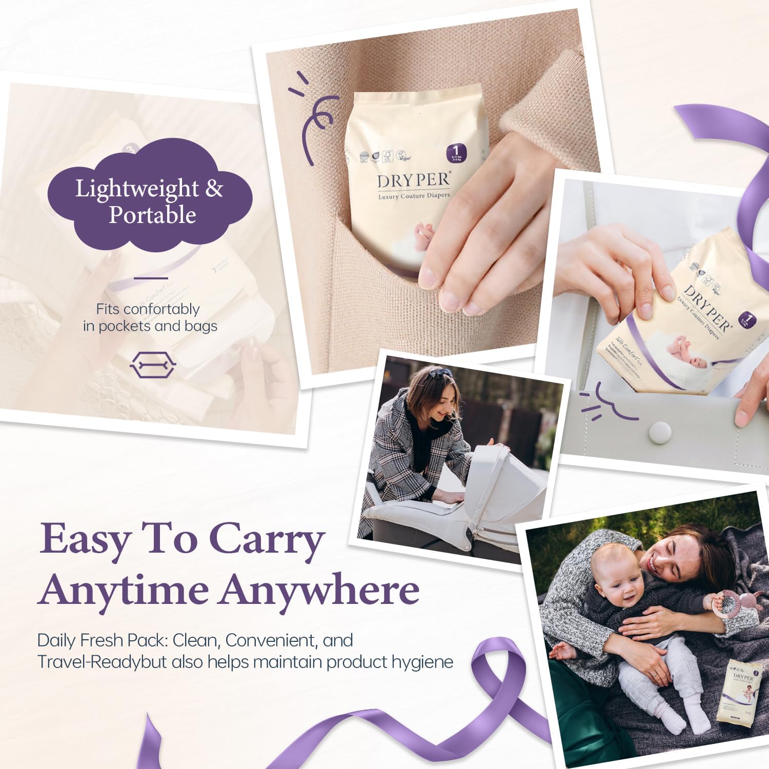 Baby Diaper, DRYPER Disposable Diaper Newborn Nappies Size 4 (10-15kg), 3D Leak Guards & Wetness Indicator, Ultra-Soft & Thin, Fast Water Absorption, 42 Nappies - Image 8