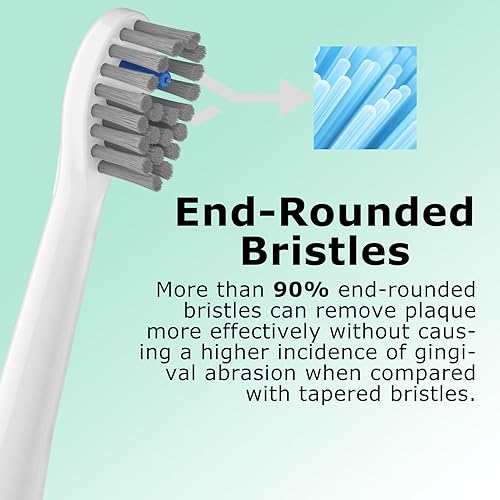 Miniatura 5 de LEDOSAKO Cabezales de cepillo de dientes de repuesto, compatibles con WaterPick Sonic Fusion y Sonic Fusion 2.0, 6 unidades, con cubiertas Cyrstal