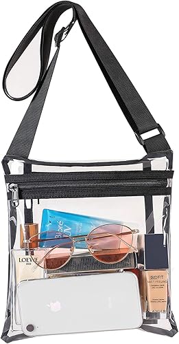 Vorspack Clear Bag Stadium Approved Clear Concert Purse with Inner Pocket