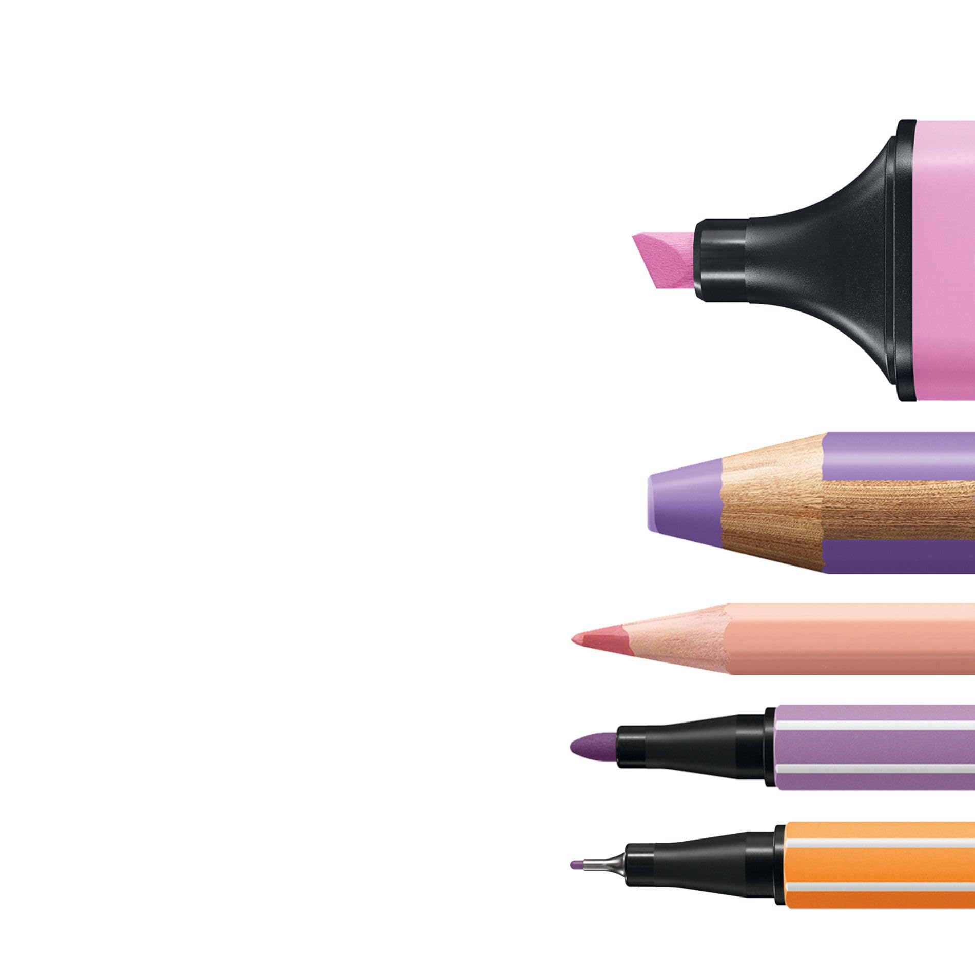 STABILO - set de rotuladores - ARTY Creative Set | Pastel, pack de 50, fluorescente, lápices multiusos, lápices de color acuarelables, punta fina, rotuladores Premium